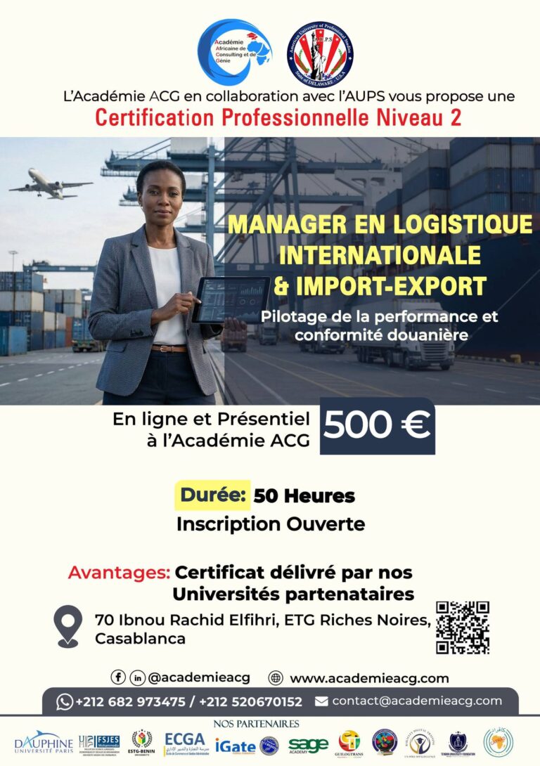 Manager Logistique Internationale